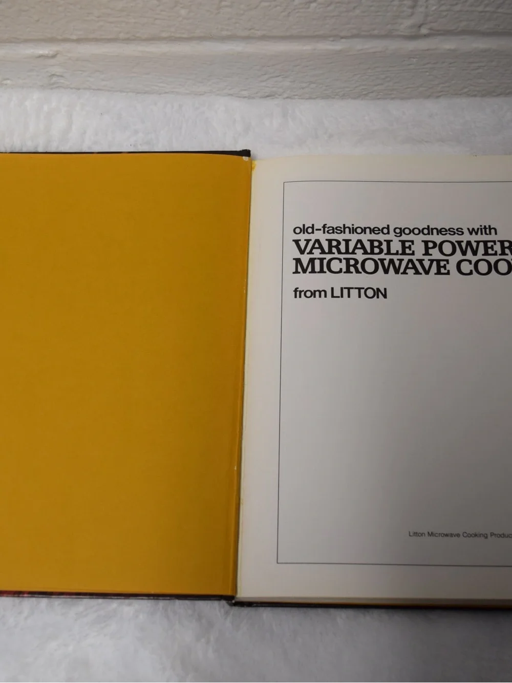 Vintage VARI-COOK Microwave Cooking from Litton 1975 edition